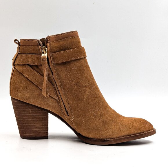 Sam Edelman Women Maurine Tan Suede Western Cutout Ankle Suede Boots sz 10 - Picture 10 of 10